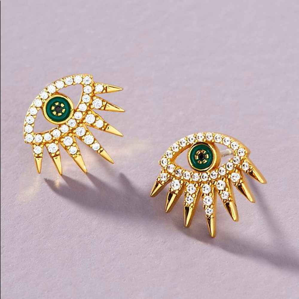 BAUBLEBAR Tali 18K Gold Vermeil Evil Eye Earrings